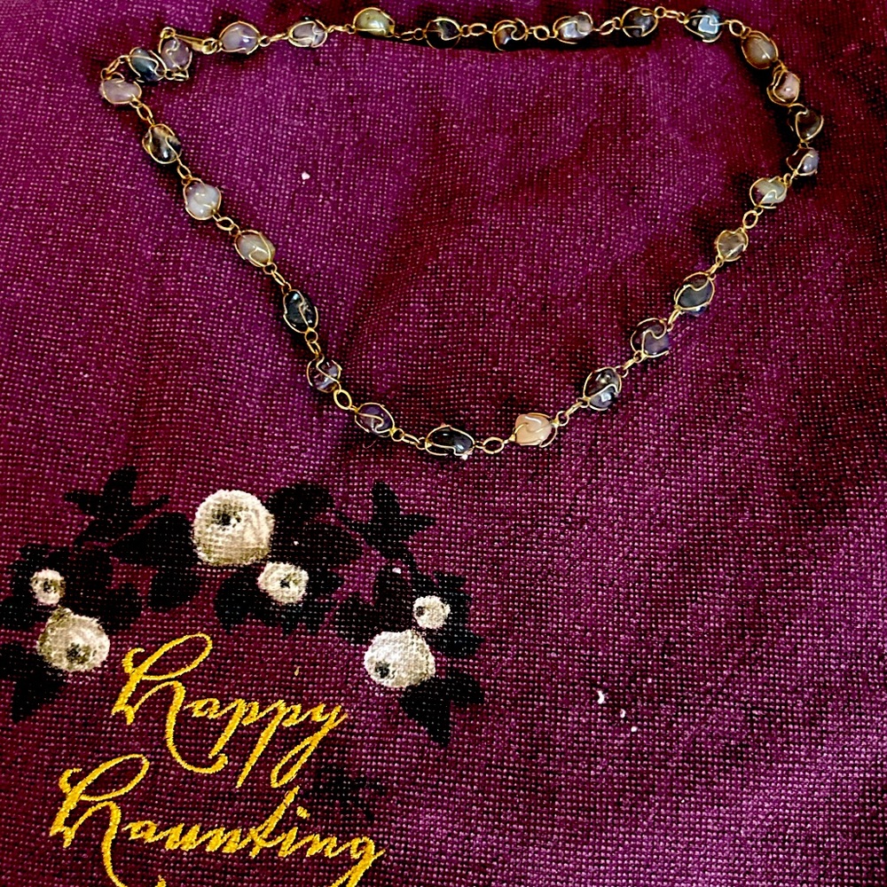 Wire wrapping necklace